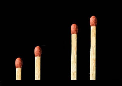 row of match sticks